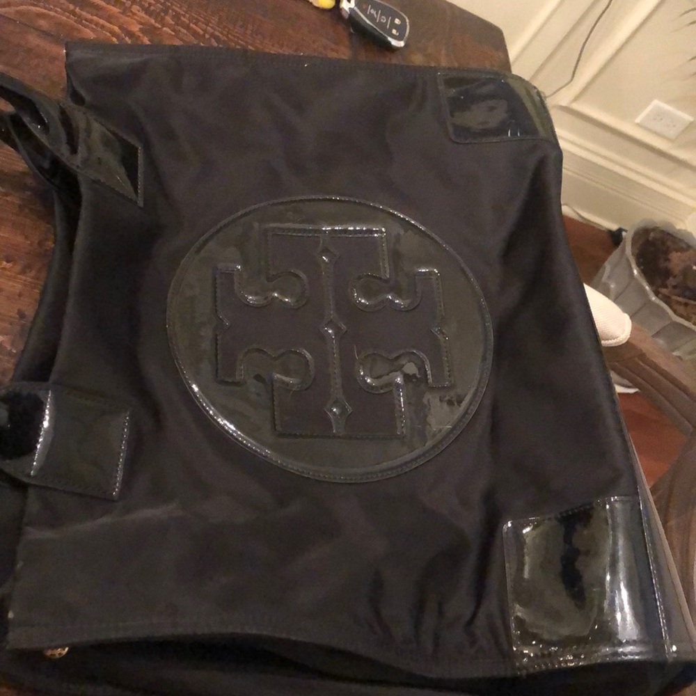USED ONCE Tory Burch Ella Patent Nylon Tote